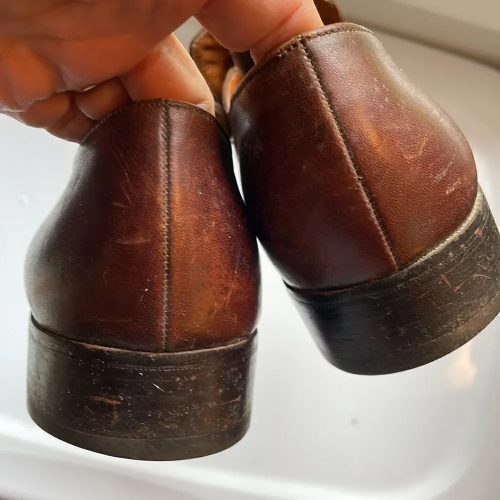 Vintage Bally of Switzerland Marlon brown‎ leather slip on loafers
